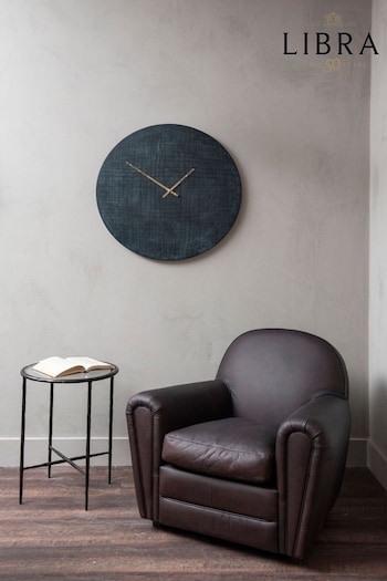 Libra Interiors Green/Black Textured Wall Clock (C18660) | £185