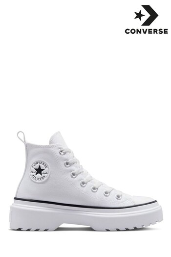 Converse White Lugged Lift Youth Trainers (C18948) | £60