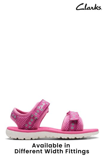 Clarks Hot Pink Kids Surfing Tide Water Sandals (C19007) | £26 - £28