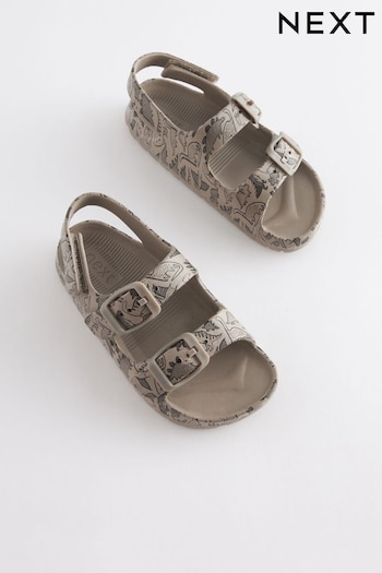 Stone Print Double Buckle Ankle Strap EVA Sandals Tie (C19020) | £10 - £13