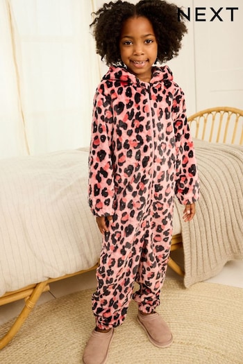 Pink Animal Print Fleece All-In-One (1.5-16yrs) (C19142) | £21 - £34