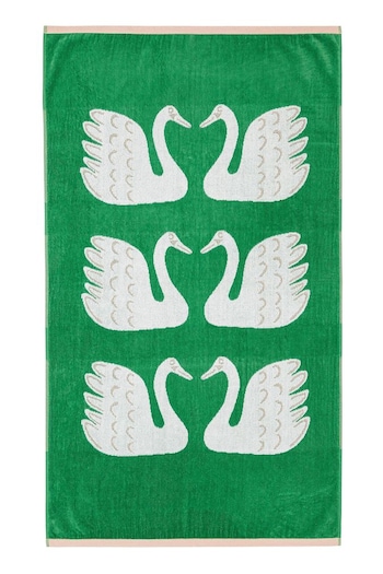 Scion Green Swim Swam Swan Towel (C19186) | £12 - £44