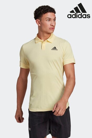 adidas blast Men's Tennis New York FreeLift Yellow Polo Shirt (C19213) | £63