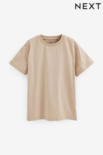Neutral Cement Cotton Short Sleeve T-Shirt (3-16yrs) (C19338) | £3.50 - £6.50