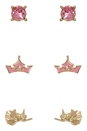 Peers Hardy Pink Disney Princess Sleeping Beauty Trio Earrings Set (C19356) | £10