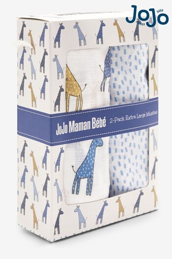 JoJo Maman Bébé 2-Pack Extra Large Giraffe Muslin (C19395) | £25