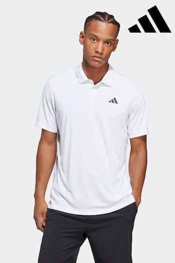adidas White Performance Club Tennis Polo Shirt (C19445) | £38