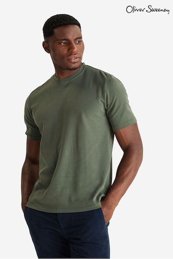 Oliver Sweeney Green Palmela 240gsm Jersey Cotton T-Shirt (C19488) | £59