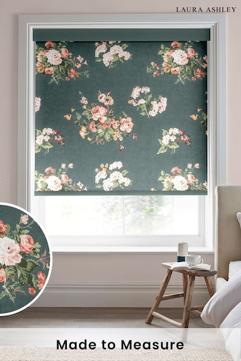 Laura Ashley Green Rosemore Made To Measure Roller Blind (C19610) | £58
