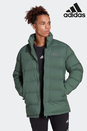 adidas Green Helionic Mid Length Down Jacket (C19795) | £160