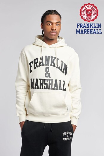 Franklin & Marshall Mens Cream Arch Letter BB OTH Hoodie (C19953) | £60