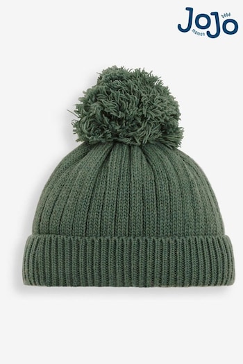 JoJo Maman Bébé Green Kids' Cosy Rib Hat (C19999) | £10.50