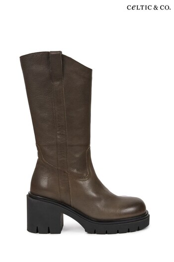 Celtic & Co. Block Heel Brown Boots (C20062) | £145
