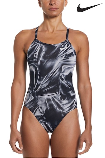 Nike platinum Black Solar Rise Racerback Swimsuit (C20081) | £44