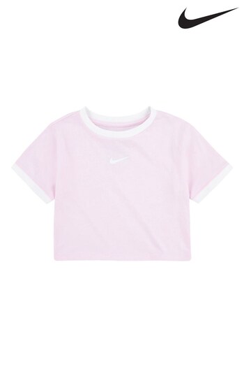 Nike Pink Little Kids Ringer T-Shirt (C20109) | £22