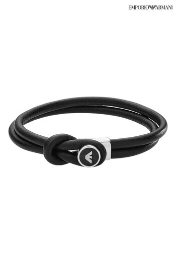 Emporio Armani CC307 Gents Black Signature Bracelet (C20399) | £89