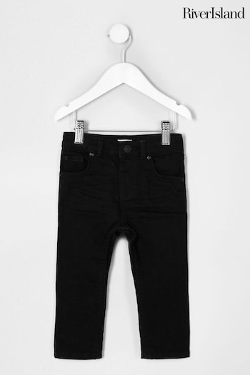 River Island Black Chiffon Skinny Jeans (C20508) | £14