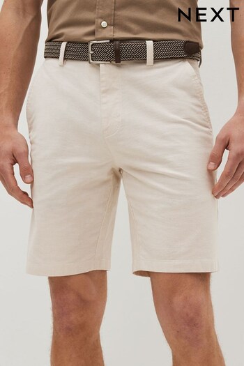 Sand Belted Chino Shorts with Stretch (C20605) | £26