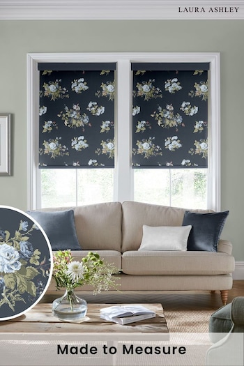 Laura Ashley Blue Rosemore Made To Measure Roller Blind (C20712) | £58