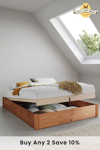 Get Laid Beds Cinnamon Ottoman Storage No Headboard Square Leg Bed (C20867) | £735 - £900