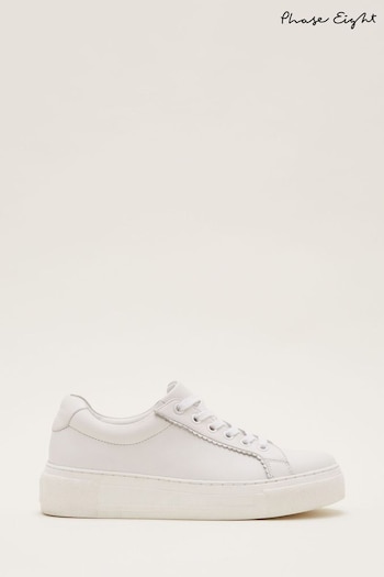 Phase Eight White Leather Trainers (C21067) | £89