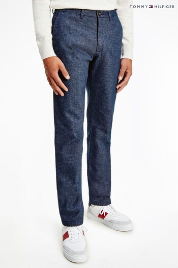 Tommy Hilfiger Blue Denton Wool Look Trousers (C21137) | £120