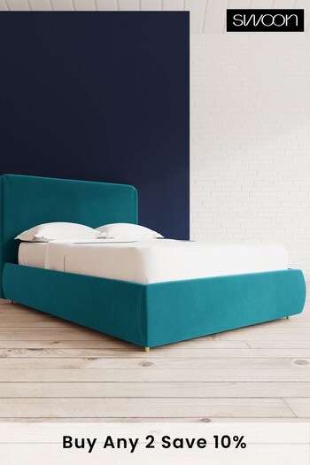 Swoon Easy Velvet Kingfisher Blue Brockham Divan Bed (C21150) | £1,089 - £1,179