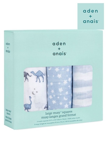 aden + anais Cotton Muslin Squares 3 Pack (C21182) | £23