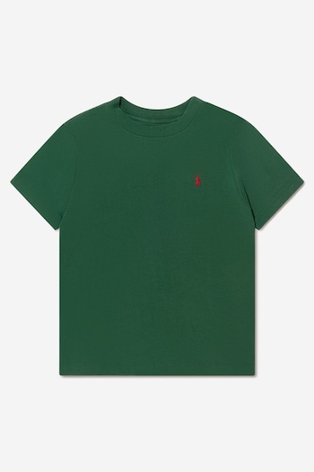Boys Logo T-Shirt in Green (C21197) | £21