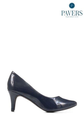 Pavers Blue Patent Stiletto Court Shoes (C21314) | £35