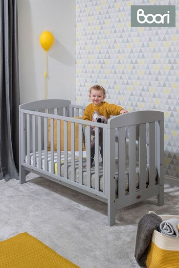 Boori Grey Alice Cot Bed with Deluxe Purotex Mattress (C21372) | £548