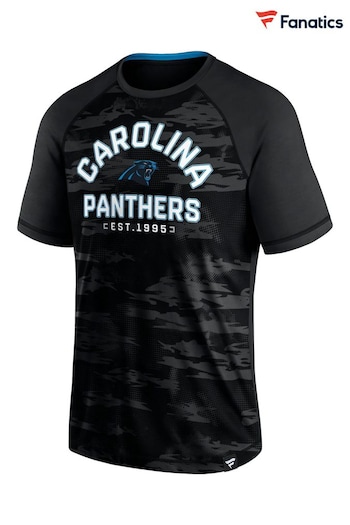 Fanatics NFL Carolina Panthers Iconic Defender Short Sleeve Black T-Shirt (C21408) | £30