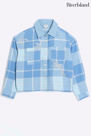 River Island Blue Girls Check Shirt (C21439) | £25