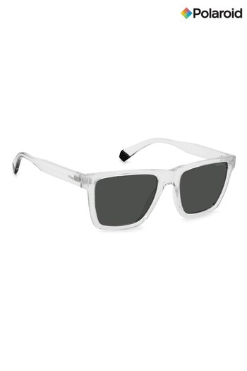 Polaroid Clear Square Frame Polarised Lens M94 Sunglasses (C21457) | £50