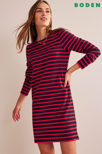Boden Red Sophie Breton Jersey Dress (C21510) | £65