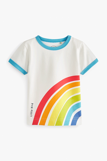 Little Bird by Jools Oliver White Rainbow T-Shirt (C21557) | £11 - £13