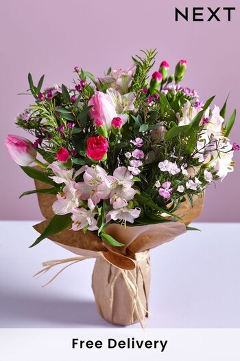 Pink Fresh Flower Posy Letterbox Bouquet (C21609) | £26