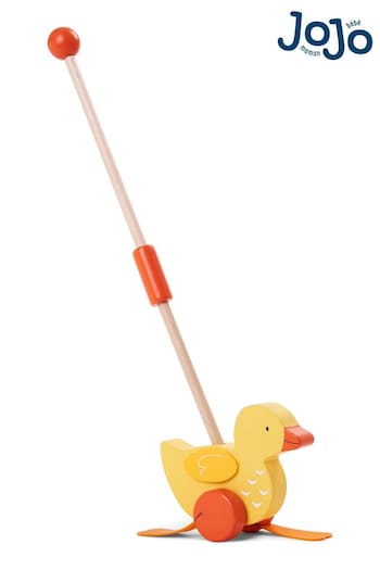 JoJo Maman Bébé Duck Wooden Push-Along Toy (C21643) | £18