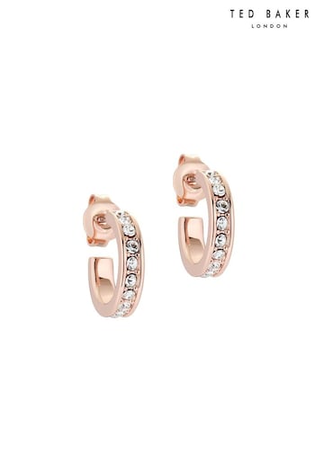 Ted Baker SEENITA: Crystal Small Hoop Earrings For Women (C21890) | £30