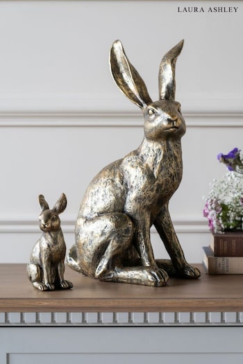 Laura Ashley Gold Antiqued Sitting Hare Sculpture (C22060) | £20 - £60