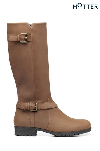 Hotter Belgravia Brown Zip-Fastening Boots (C22590) | £159