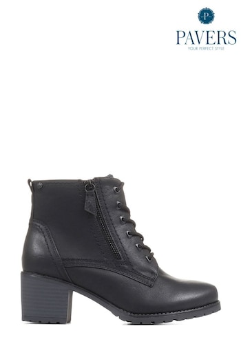 Pavers Ladies Black Ankle Boots (C22850) | £55