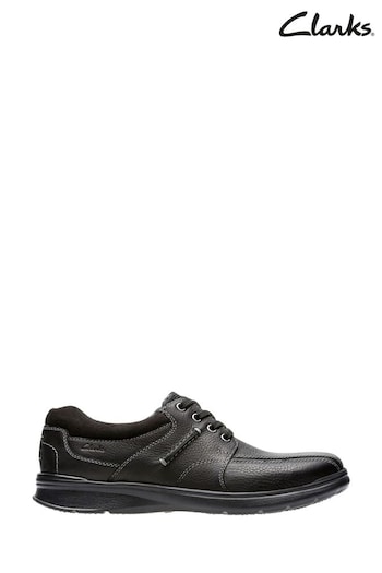 Clarks Black Oily Lea Cotrell Walk Shoes lego (C22862) | £65