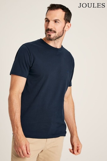 Joules Denton Navy Blue Plain Jersey T-Shirt (C23347) | £24.95