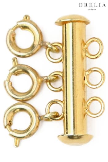 Orelia London Gold Plated Necklace Magic Three Row Separator (C23387) | £10