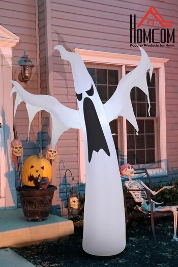 Homcom White Inflatable Halloween Ghost Decoration (C23540) | £46