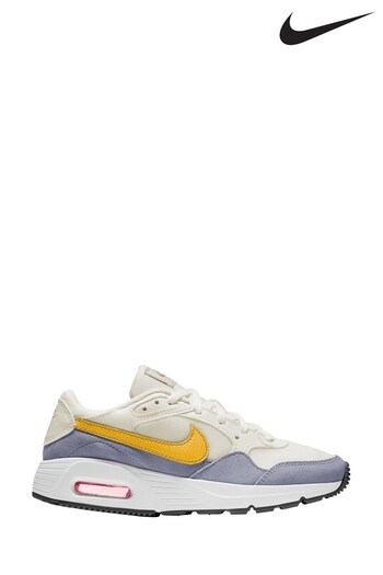 Nike White/Yellow Air Max SC Youth Trainers (C23686) | £55