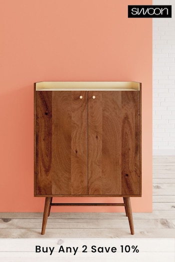 Swoon Light Brown Fresco Bar Cabinet (C23709) | £769