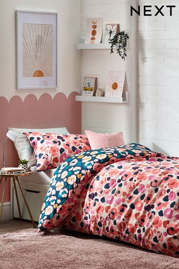 Pink Animal Print Duvet Cover and Pillowcase Set (C23752) | £11 - £18