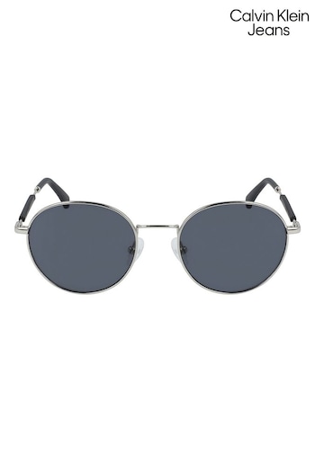 Calvin Klein Jeans Silver rectangular Sunglasses (C23807) | £89